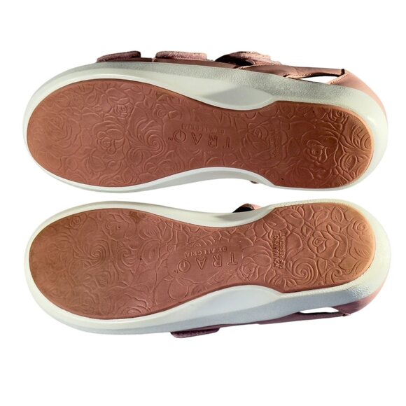 Alegria Traq Womens Pink Leather Strappy Comfort Sandals Size 38 With Slip-Resis - Picture 5 of 11